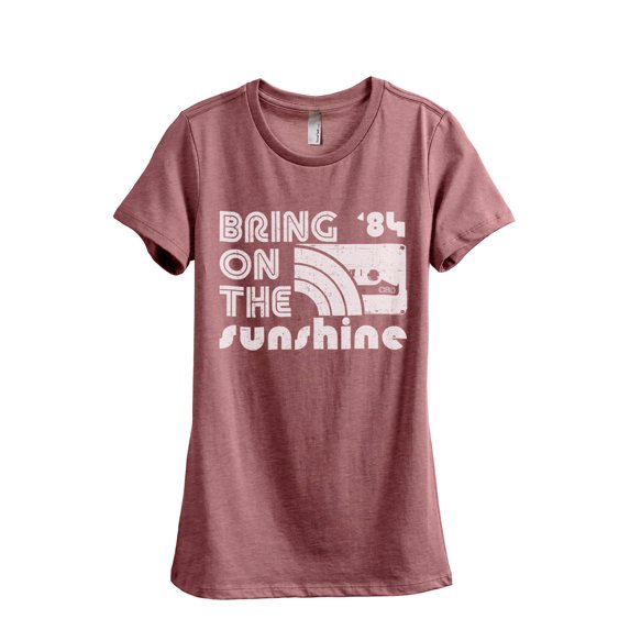 Bring On The Sunshine Women's Fashion Relaxed T-Shirt Tee Heather Rouge Small