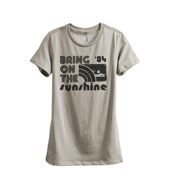 Bring On The Sunshine Women's Fashion Relaxed T-Shirt Tee Heather Tan Small
