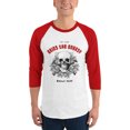 thumbnail image 1 of Bring The Energy 3/4 sleeve raglan shirt (White/Red, S), 1 of 1