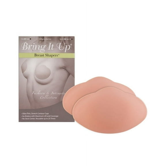 Bring It Up Womens Breast Shapers/Sticky Bra, Nude C/D