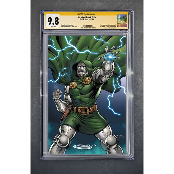 Bring on the Bad Guys: Doom 1 CGC Signature Series 9.8 Sajad Shah Variant B Virgin LTD 1000