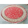 thumbnail image 1 of Bring timeless elegance to your space with this Handmade Persian Knotted Rug, featuring a classic red and beige color combination. Woven with 100% pure wool and a 10/52 quality knot count,, 1 of 5