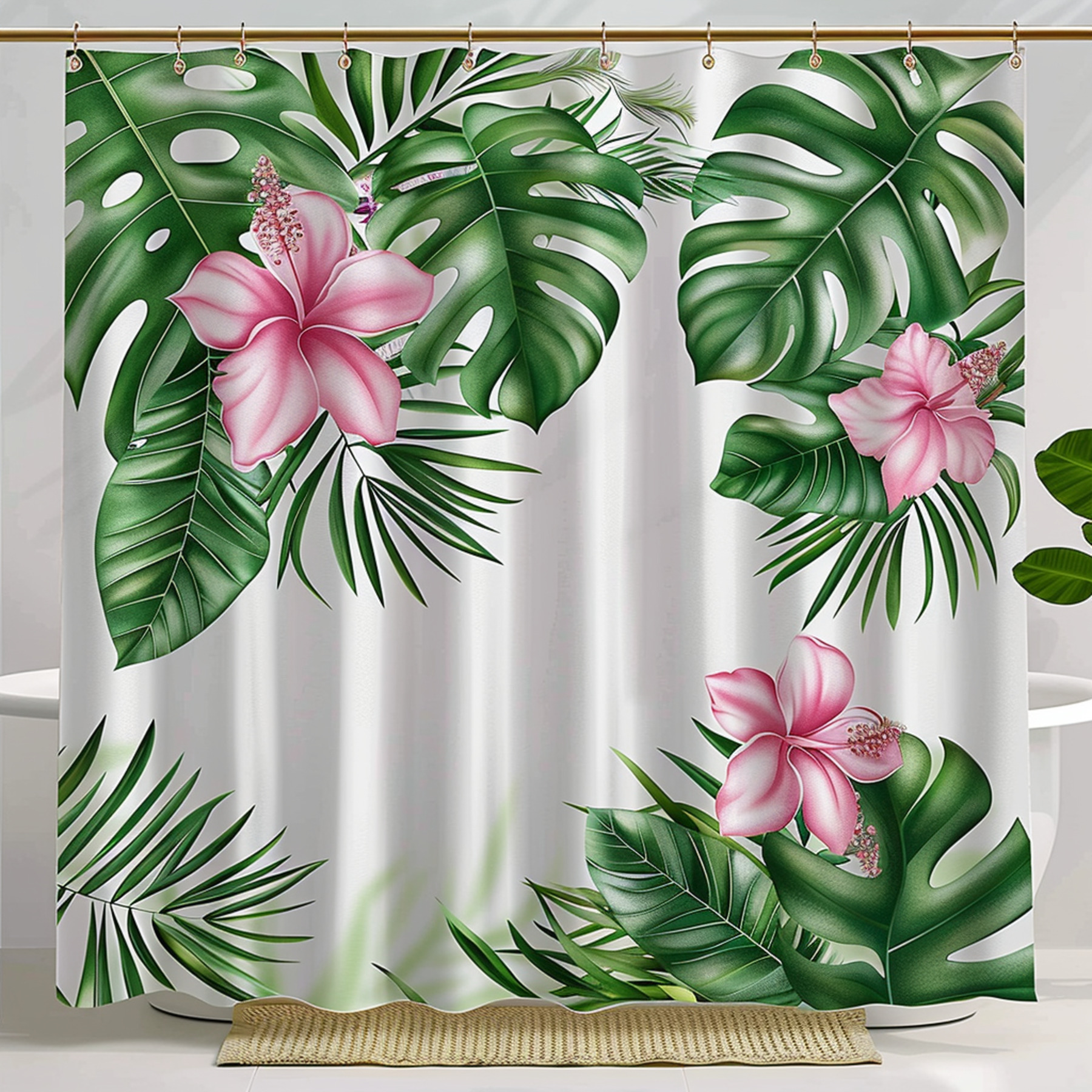 Bring a touch of tropical paradise to your bathroom with our elegant