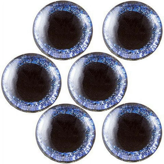 Bring your character designs to life with these blue molded eyes. Their sparkling irises give your DIY dolls and puppets a bright look.