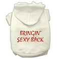 thumbnail image 1 of Bringin Sexy Back Screen Print Pet Hoodies, Cream - Large 14, 1 of 1