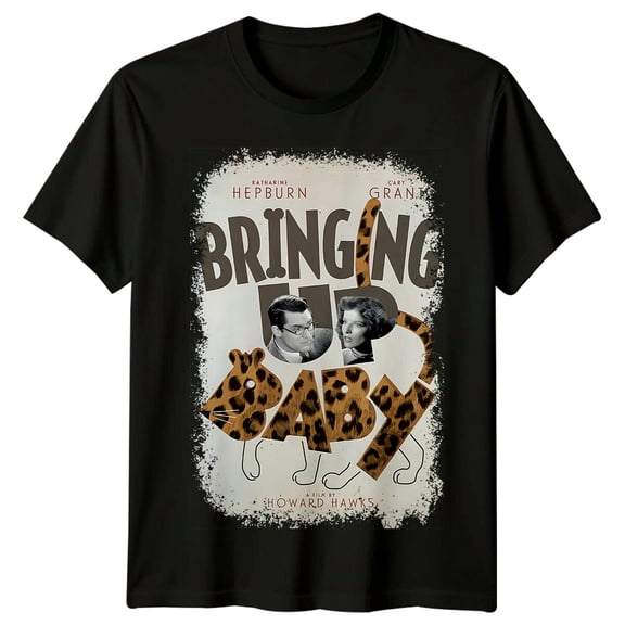 Bringing Up Baby (1938) Movie Poster Inspired T-Shirt Retro Tee Unisex