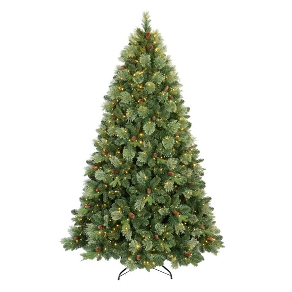 Bringstar 5FT Pre-Lit Christmas Tree w/ Pine Needles, PE & PVC Branches, Pine Cone, 290 LED Lights, Metal Base