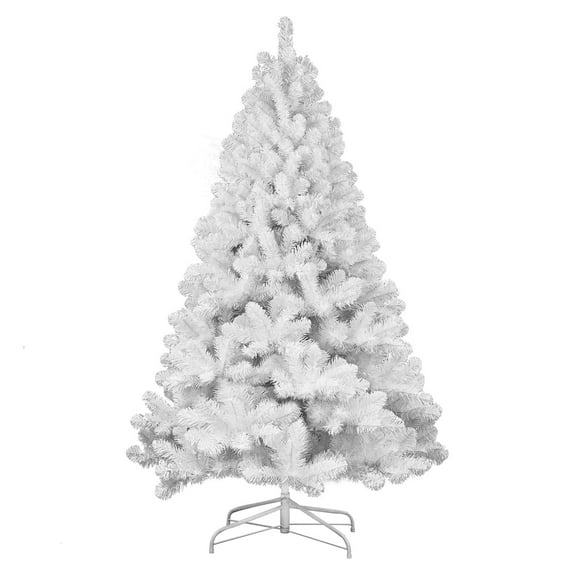 Bringstar 7FT White Christmas Tree Unlit Artificial Xmas Tree, 1064 PVC Branch Tips, Indoor Outdoor