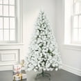 thumbnail image 1 of Bringstar 9FT Flocked Christmas Tree, Premium PVC Branch, Metal Stand, Hinge, Artificial Xmas Tree, 1 of 9