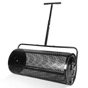 Bringstar Compost Spreader 36 Inch Towable Peat Moss Spreader with Installation Accessories, Metal Mesh Roller Lawn Spreader for Top Soil, Manure, Mulch, Top Dressing - Garden spreaders for lawns