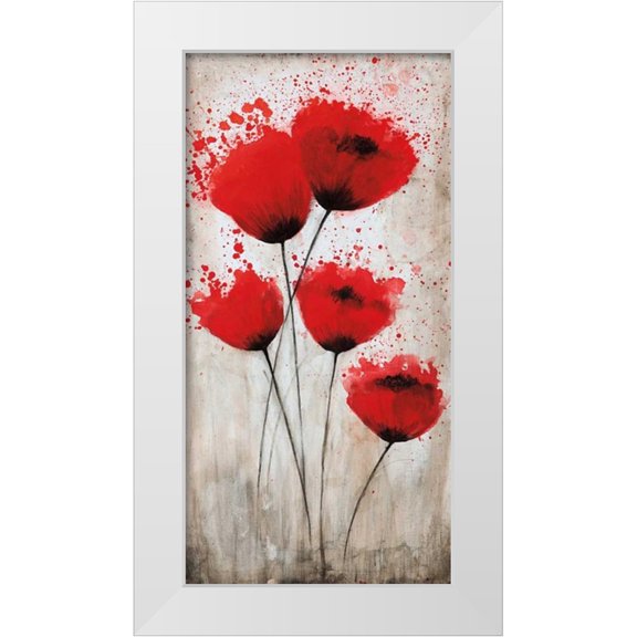 Brink, Catherine 9x14 White Modern Wood Framed Museum Art Print Titled - Luminous Crimson II