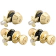 thumbnail image 1 of Brink's Combo Keyed Entry Doorknob and Deadbolt, 2-Pack, Polished Brass Finish, 1 of 3