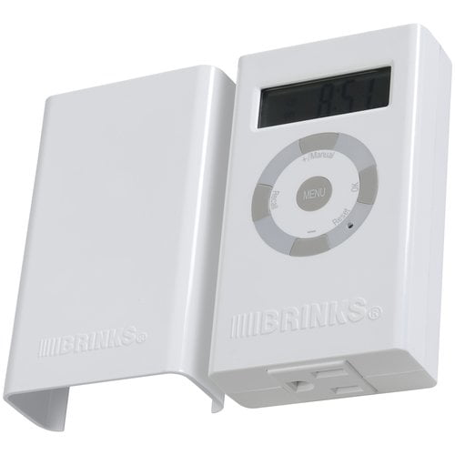 Brink's Grounded Digital Timer, 1 Outlet, White Finish