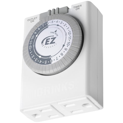 Brink's Indoor Programmable Analog Grounded Timer, 2 Outlets