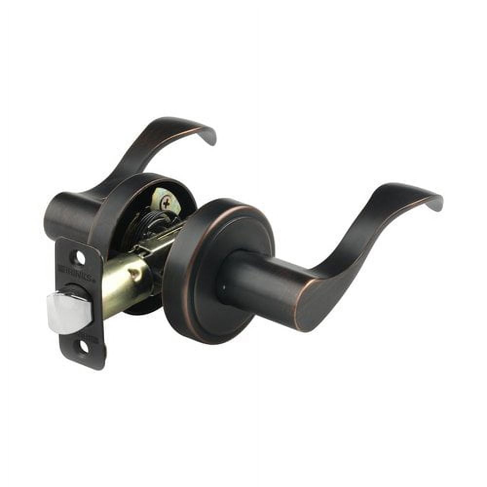 Brink's Interior Non-Locking Passage Door Lever, Wave, Tuscan Bronze Finish