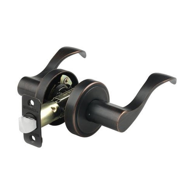 Brink's Interior Non-Locking Passage Door Lever, Wave, Tuscan Bronze Finish