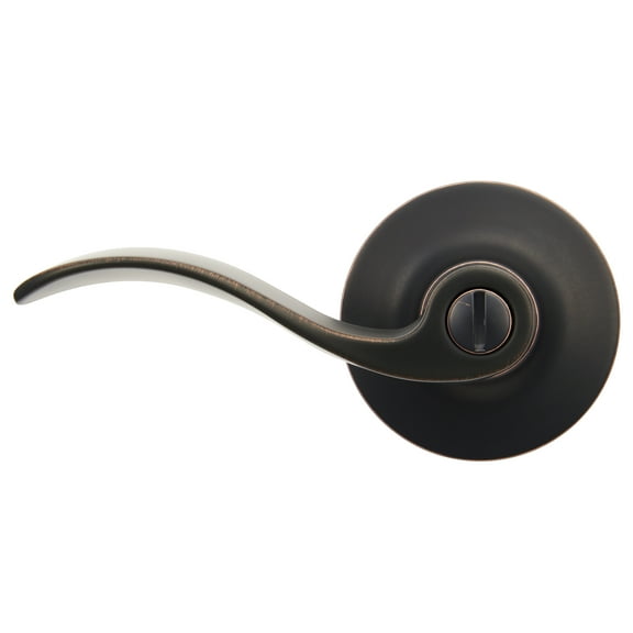 Brink's Privacy Wave Style Door Lever, Tuscan Bronze Finish