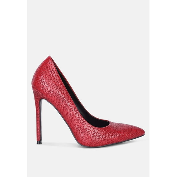Brinkles Weave Pattern High Heel Pumps