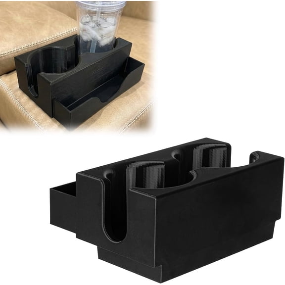 for Brinkley RV Accessories, RV Dual Cup Holder & Remote Organizer Insert for Brinkley, Fits into Wireless Charger Slot on Sofa Arm, Effortless Tool-Free Installation