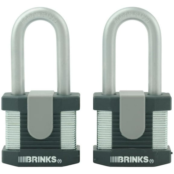 Brinks 2-Pack 2-In Steel Shackle Keyed Padlocks