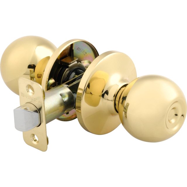 Brinks 2115105 Ball Style Door Knob for Hall and Closet, Polished