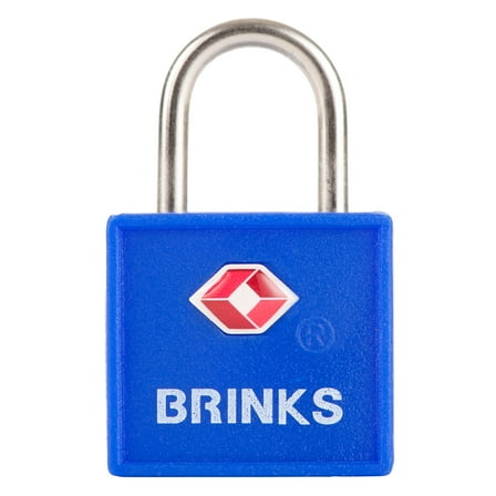 Brinks 22mm Covered Aluminum TSA Padlock in Assorted Colors, 4 pack
