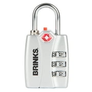 Brinks, 30mm Steel Combination TSA Indicator Padlock with Hardened Shackle