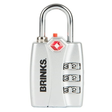 Brinks, 30mm Steel Combination TSA Indicator Padlock with Hardened Shackle