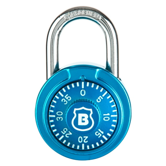 Brinks 50mm Anodized Aluminum Dial Combination Padlock with 1in Shackle