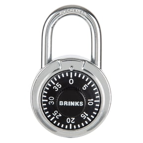 Brinks 50mm Steel Dial Combination Padlock with 1in Shackle