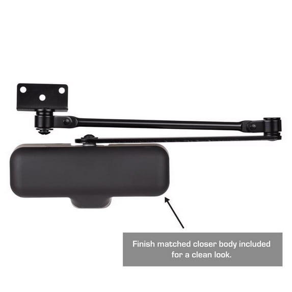 Brinks Commercial 5035121 Steel Hydraulic Door Closer, Matte Black