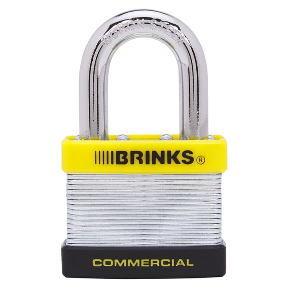 Brinks Commercial Laminated Steel 50mm Keyed Padlock with 1 1/4in Shackle