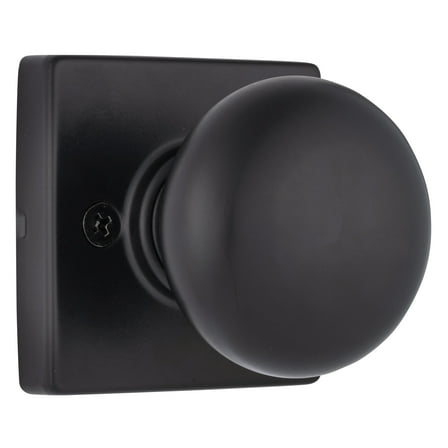 Brinks Contemporary Non-Turning Interior Push/Pull Ball Doorknob, Matte Black