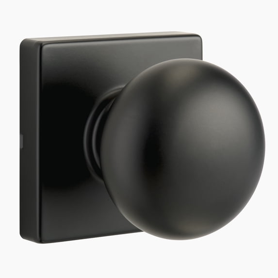 Brinks Contemporary Passage Doorknob, Matte Black