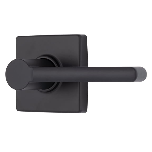 Brinks Contemporary Passage Lever Doorknob, Matte Black