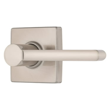 Brinks Contemporary Passage Lever Doorknob, Satin Nickel