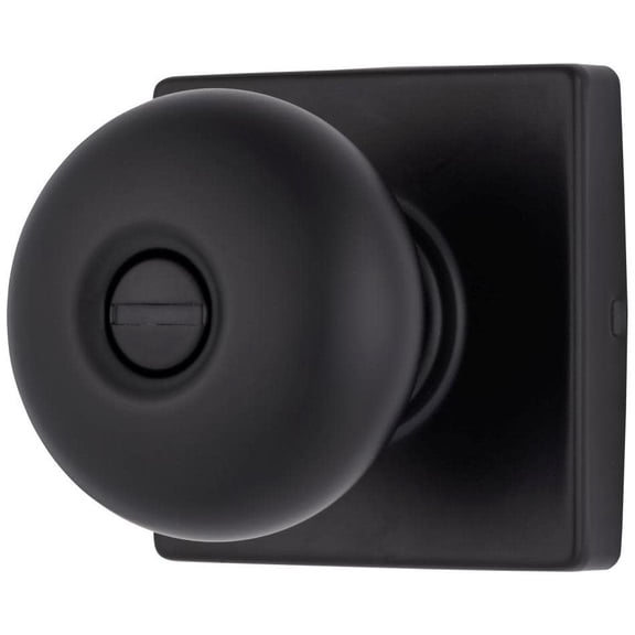 Brinks Contemporary Privacy Doorknob for Bed & Bath, Matte Black
