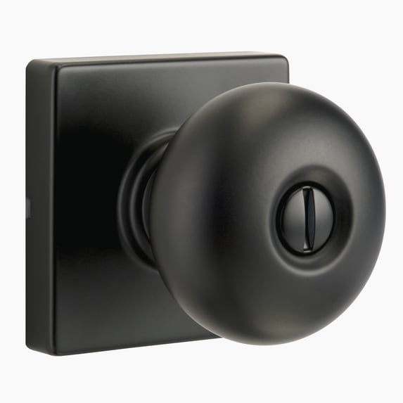 Brinks Contemporary Privacy Doorknob, Matte Black