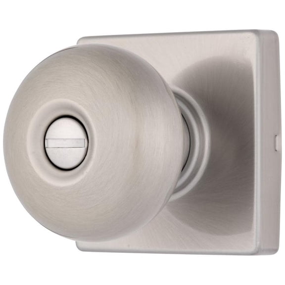 Brinks Contemporary Privacy Doorknob, Satin Nickel