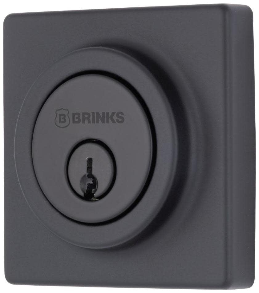 Matte Black Square Single Cylinder Deadbolt Door Lock