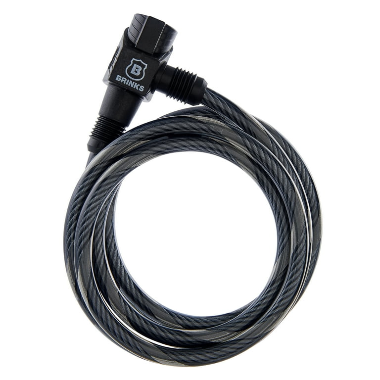 Brinks Covered Steel 3/8in x 6ft Keyed Bicycle Cable Lock