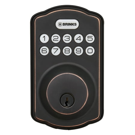 Brinks, Digital Deadbolt in Tuscan Bronze Finish