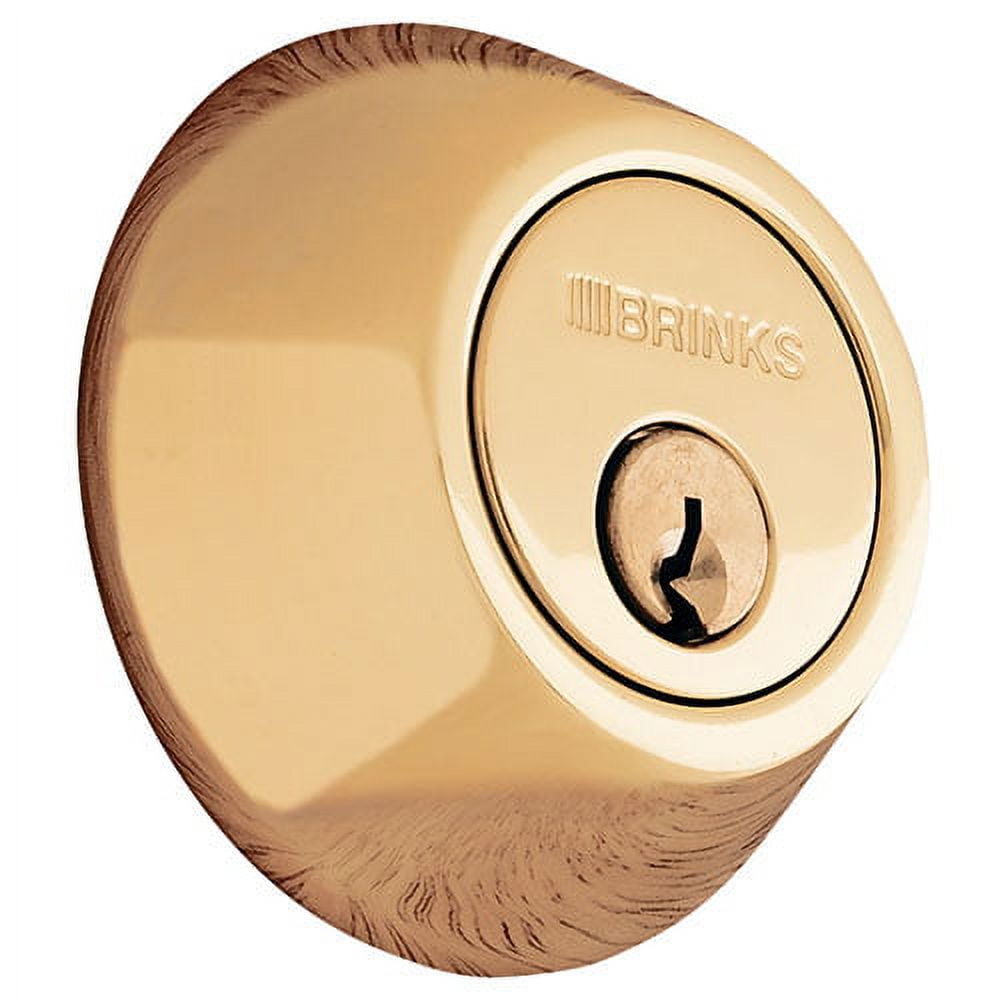 Brinks Double Cylinder Deadbolt, Polished Brass