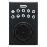 Brinks Electronic Keypad Single Cylinder Deadbolt Lock, Matte Black Finish