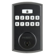 Brinks Electronic Keypad Single Cylinder Deadbolt Lock with Pro-Guard, Matte Black Finish
