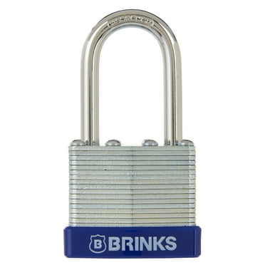 Brinks High-Security Laminated Steel Padlock, 40mm Body with 1-1/2 inch Shackle