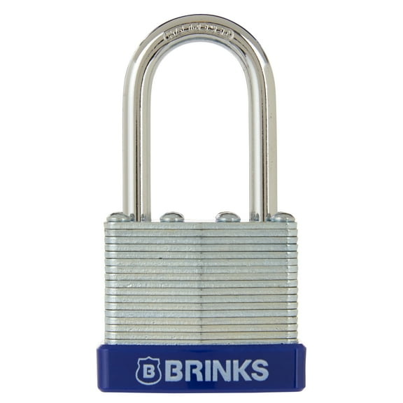 Brinks High-Security Laminated Steel Padlock, 40mm Body with 1-1/2 inch Shackle
