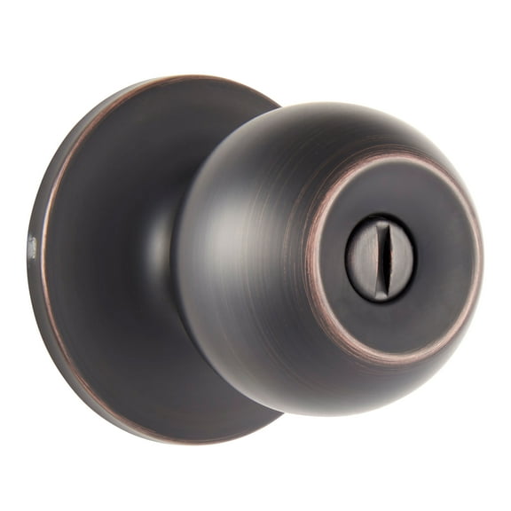 Brinks Privacy Bed/Bath Ball Style Doorknob, Tuscan Bronze Finish