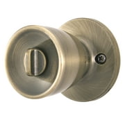Brinks Interior Locking Privacy Tulip Style Doorknob, Antique Brass Finish