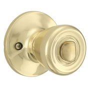 Brinks Interior Locking Privacy Tulip Style Doorknob, Polished Brass Finish